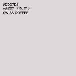 #DDD7D8 - Swiss Coffee Color Image